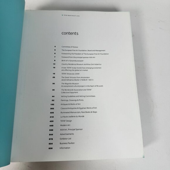 TEFAF Maastricht 09 Art Fair Catalog 2009 European Fine Art Exhibition Book - Picture 6 of 16